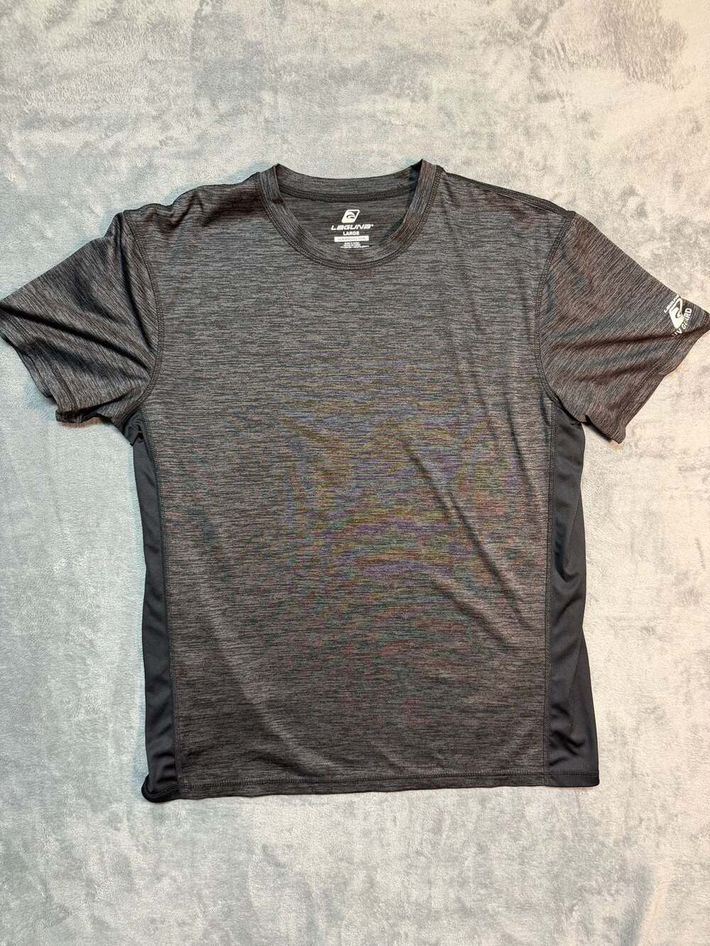 Laguna Men's Spaced Out Short Sleeve Rashguard Gray Large SunProtection Athletic